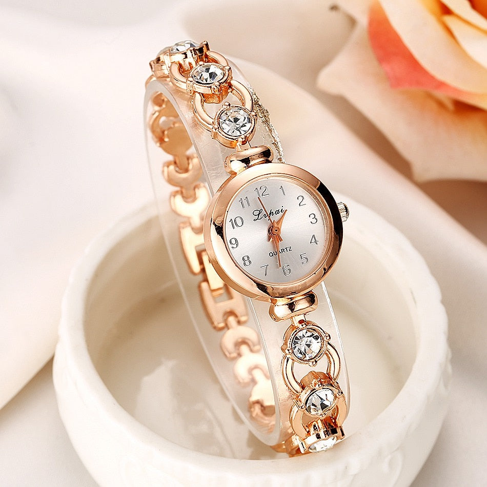 Lvpai Vente Chaude De Mode De Luxe Femmes Montres Femmes Bracelet Montre Watch Crystal Stainless Steel Women Watches Luxury Gold