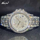 Relogio Masculino Luxury Iced Out Diamond Multifunction Watch