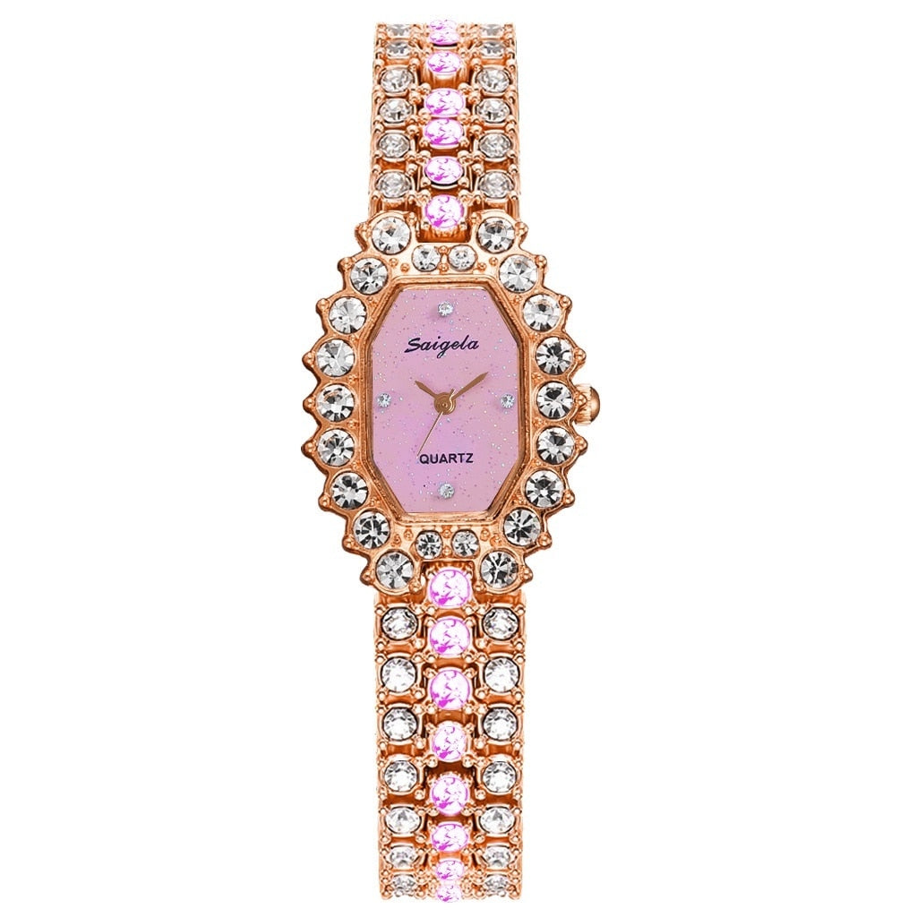 Fashion Starry Sky Diamond Watch Casual Luxury Women Bracelet Wristwatches for Women Watches Clock rose gold pink