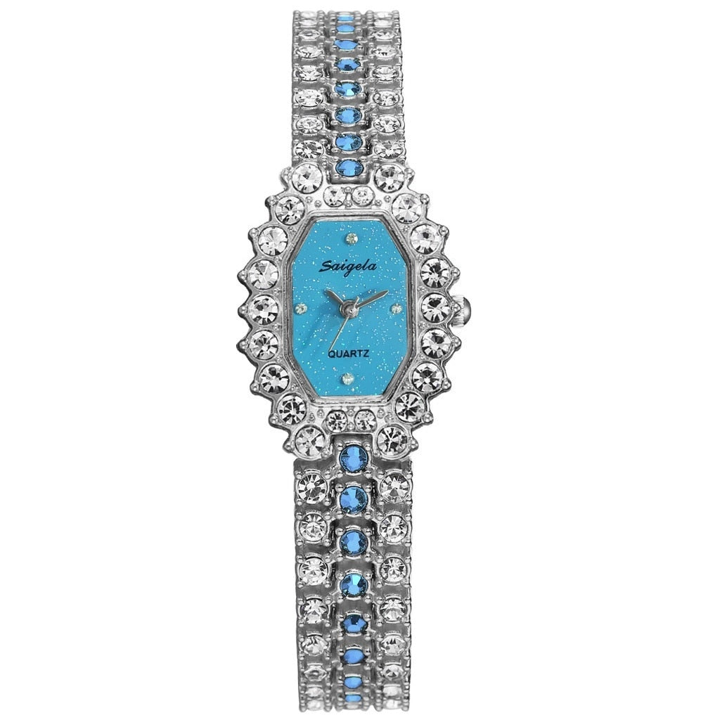 Fashion Starry Sky Diamond Watch Casual Luxury Women Bracelet Wristwatches for Women Watches Clock silver blue