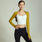 Ballet Shawl Sports Long Sleeve Top Autumn yellow