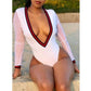 Sheer Monokini Long Sleeve Bathing Suit