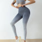 Net Red Ins Gradient Color Fitness Pants High Waist Buttocks Sports Peach Hip Pants Outer Wear Tight Elastic Yoga Pants Grey