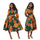 New African Dresses For Women Vetement Femme Dashiki Print Africa Shirt Dress African Clothes Dashiki Ankara Dresses Ladies 2021