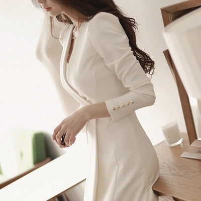 New Casual Professional Suit Skirt White