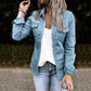 New Foreign Trade Ebay Denim Jacket WISH Mid length Denim Jacket Grey Xl