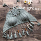 Push Up Tassel Crochet Dream Catcher Top Lake green