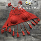 Push Up Tassel Crochet Dream Catcher Top Rusty red