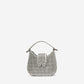 MABULA Rhinestone Bling Women Shoulder Bags Small High Quality Diamond Tote Handbag Luxury Design Half Moon Purse Crossbody Bag Small size