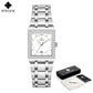 WWOOR Reloj New Fashion Ladies Diamond Watch Top Brand Luxury Square Wrist Watch Simple Women Dress Small Watch Relogio Feminino Silver white Yes-17