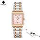 Diamond Top Luxury Square Wrist Simple Business Casual Watch Silver rose rose