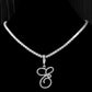 New Cursive Letters Cubic Zirconia Chain Intial Name Necklace Hip Hop Jewelry Gold Silver Color CZ 26 Alphabet Pendant Necklaces E 18inch Zircon chain