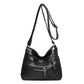High Quality Women's Soft Leather Shoulder Bags Multi-Layer Vintage Crossbody Bag Luxury Designer Female Handbag and Purse black2