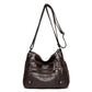 High Quality Women's Soft Leather Shoulder Bags Multi-Layer Vintage Crossbody Bag Luxury Designer Female Handbag and Purse dark brown1