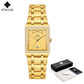WWOOR Reloj New Fashion Ladies Diamond Watch Top Brand Luxury Square Wrist Watch Simple Women Dress Small Watch Relogio Feminino Gold gold Yes-19