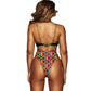 African Tribal Print Swimsuit Women High Waist Thong Bottoms Swimwear Female 2 Pieces Bathing Suits Padded Bikini