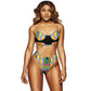 African Tribal Print Swimsuit Women High Waist Thong Bottoms Swimwear Female 2 Pieces Bathing Suits Padded Bikini