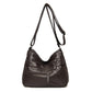 High Quality Women's Soft Leather Shoulder Bags Multi-Layer Vintage Crossbody Bag Luxury Designer Female Handbag and Purse dark brown2