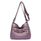 High Quality Women's Soft Leather Shoulder Bags Multi-Layer Vintage Crossbody Bag Luxury Designer Female Handbag and Purse purple1