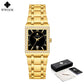 WWOOR Reloj New Fashion Ladies Diamond Watch Top Brand Luxury Square Wrist Watch Simple Women Dress Small Watch Relogio Feminino Gold black Yes-20