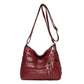 High Quality Women's Soft Leather Shoulder Bags Multi-Layer Vintage Crossbody Bag Luxury Designer Female Handbag and Purse wine red5