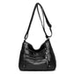 High Quality Women's Soft Leather Shoulder Bags Multi-Layer Vintage Crossbody Bag Luxury Designer Female Handbag and Purse black1