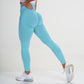 Seamless knitted hip hip yoga pants moisture wicking smile hip cropped pants