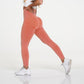 Seamless knitted hip hip yoga pants women moisture wicking smile hip cropped pants