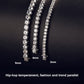 NeeTim 925 Sterling Silver Real Moissanite Tennis Necklace Bracelet for Women Men Lab Diamonds with GRA Certificate Neck Chain