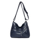High Quality Women's Soft Leather Shoulder Bags Multi-Layer Vintage Crossbody Bag Luxury Designer Female Handbag and Purse dark blue2