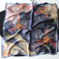Silk Fashion Autumn And Winter Temperament All Match Scarf Small leaves 53*53cm
