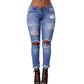 Distressed Skinny Ripped Sexy Jeans Picture color