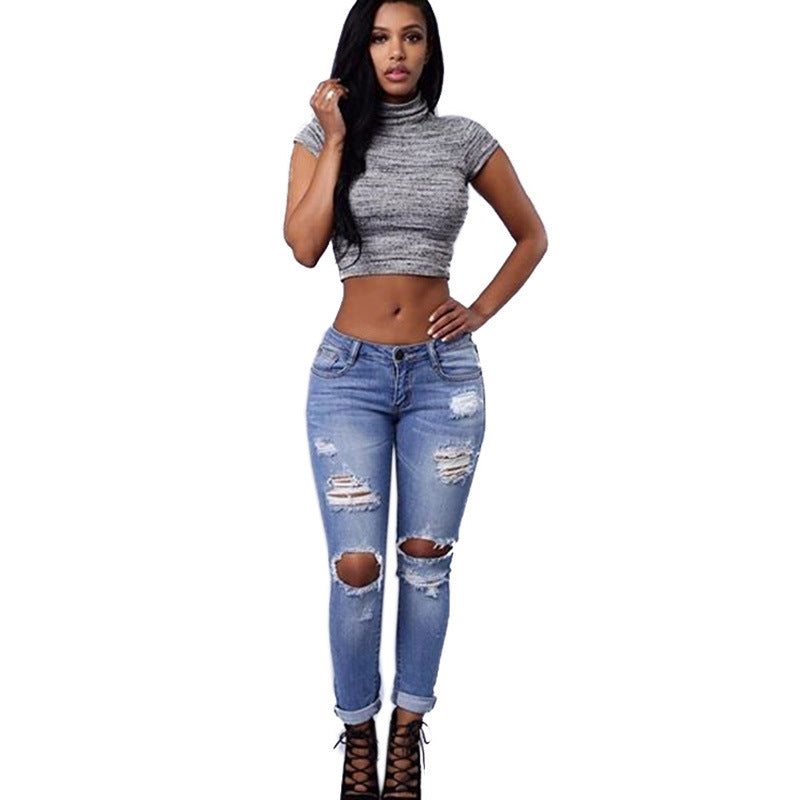 Skinny Ripped Jeans Xl Picture color