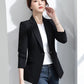 Small Suit Jacket Spring Autumn New Version Slim Temperament Casual Ladies Suit Jacket Top Black