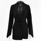 Style Hot Selling Spring New Cardigan Lace Waist Lapel Slim Suit Jacket Black