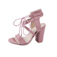 Super high heel hollow round head with sandals ankle strap buckle women shoes