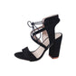 Super high heel hollow round head with sandals ankle strap buckle women shoes Red 42