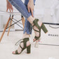 Super high heel hollow round head with sandals ankle strap buckle women shoes