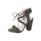 Super high heel hollow round head with sandals ankle strap buckle women shoes Red 41