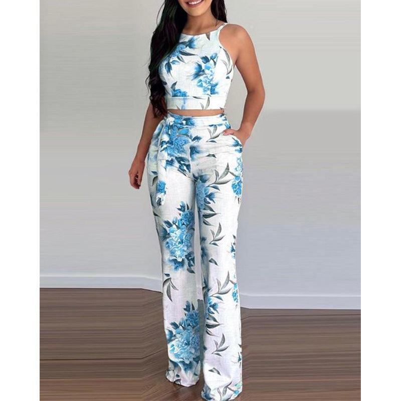 New Urban Leisure Print Top Pants Two piece Outfit