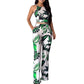 New Urban Leisure Print Top Pants Two piece Outfit Green 2xl