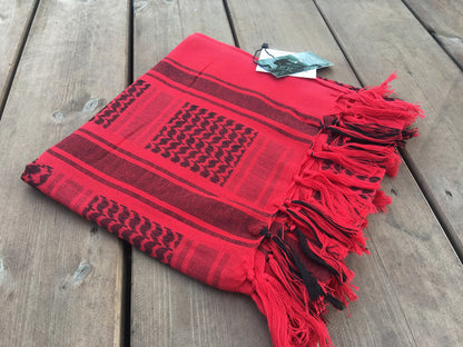 Thickened Outdoor Arabian Square Scarf Magic Scarf Special Forces Free Changeable Camouflage Headscarf Shawl Red 110*110cm