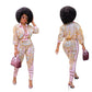 Two Piece Sets New African Print Elastic Bazin Baggy Clothing