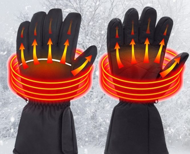 Waterproof Heated Outdoor Gloves Warm Quick Heating Battery Powered