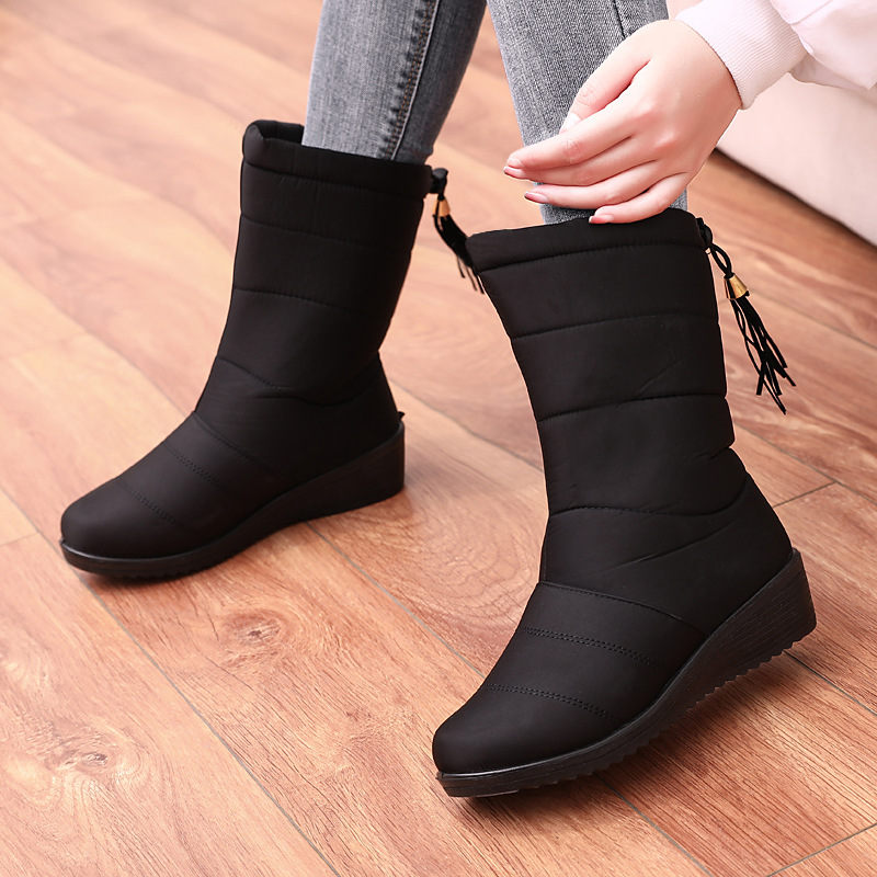 Waterproof snow boots Black