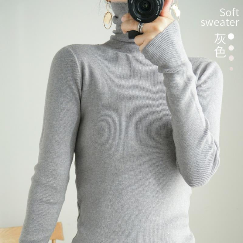 Wholesale Autumn And Winter Turtleneck Cashmere Sweater Pile Collar Thickened Pullover Sweater Bottoming Sweater