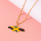 World Map Ivory Coast African Country Map Flag Pendant Necklace Student Stainless Steel Chain Patriotic Jewelry Jamaica