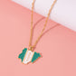 World Map Ivory Coast African Country Map Flag Pendant Necklace Student Stainless Steel Chain Patriotic Jewelry Nigeria