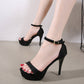 high heeled female Roman shoes rhinestones Black sandals cool boots Grey 37